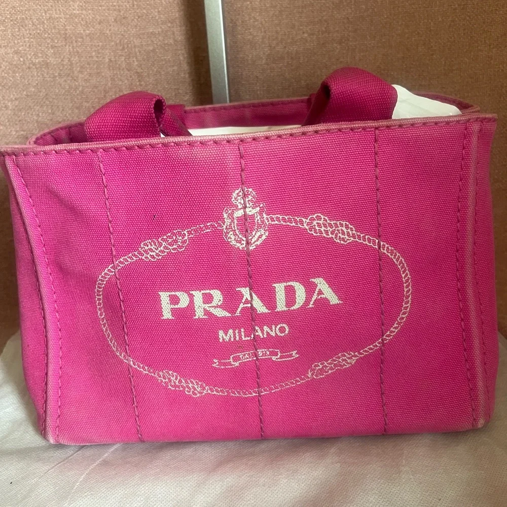 Prada Fuchsia Canapé small Canvas Tote - Picture 2 of 16